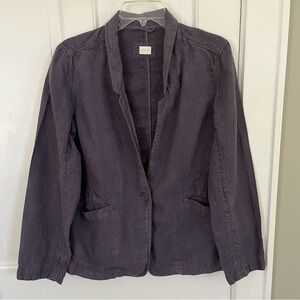 Poetry 100% Linen Blazer Dusky Purple Womens size 12 Spring Summer Casual Artsy